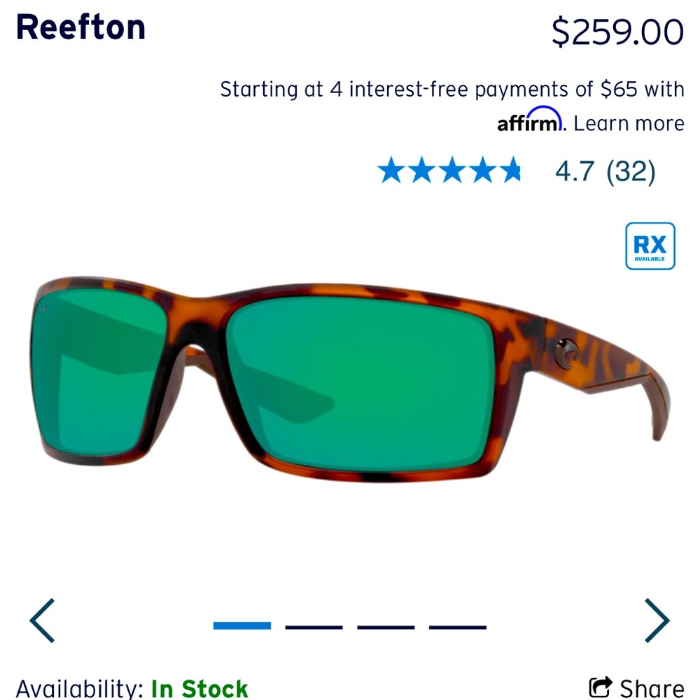 Authentic Costa Reefton Sunglasses